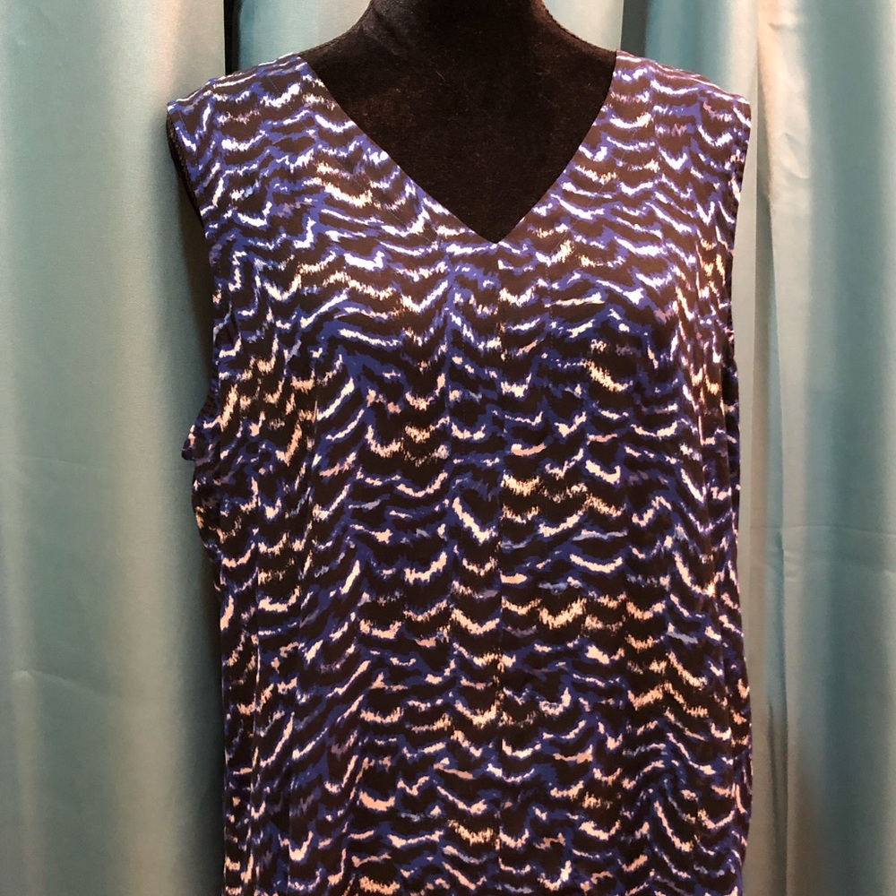 a.n.a  Animal Print Shell Tank Top PXL